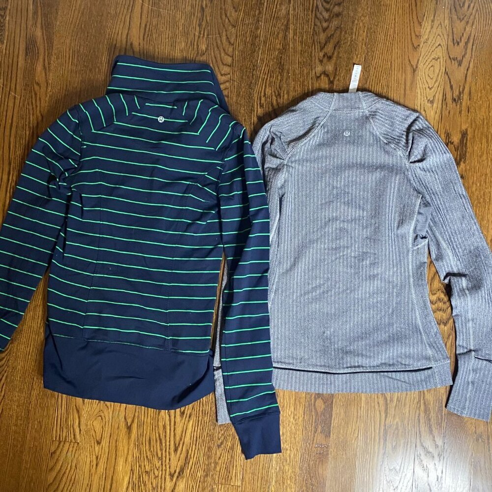 (2) Lululemon Asana jacket and tweed top size 6 women's excellent condition - Picture 10 of 12
